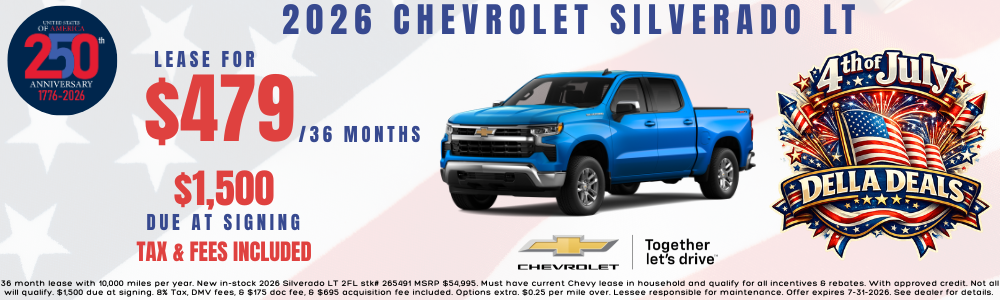 2026 Chevy Silverado Sale at DELLA Chevrolet of Plattsburgh