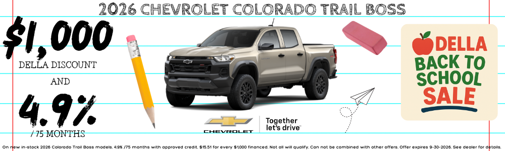 New Chevy Colorado Trucks For Sale at DELLA Chevrolet of Plattsburgh