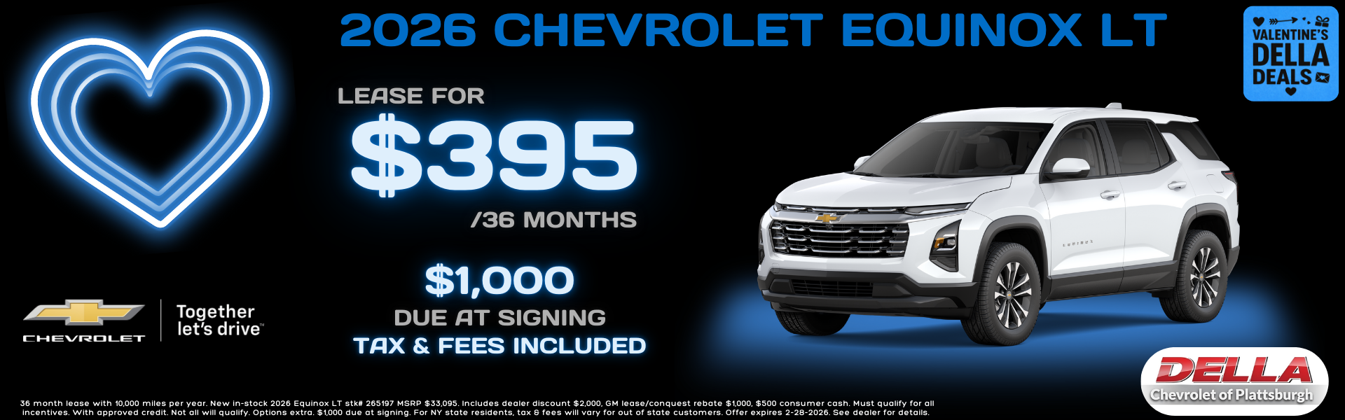 2026 Chevy Equinox for sale in Plattsburgh