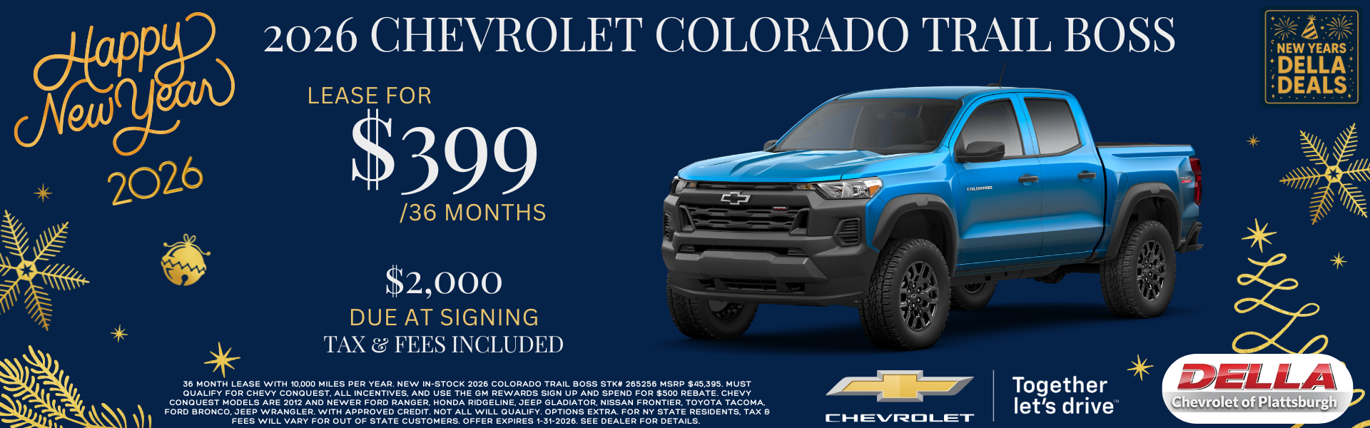 2026 Chevy Colorado for sale in Plattsburgh