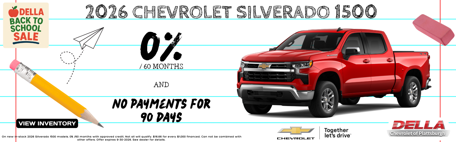 2026 Chevrolet Silverado 0% Financing Rate