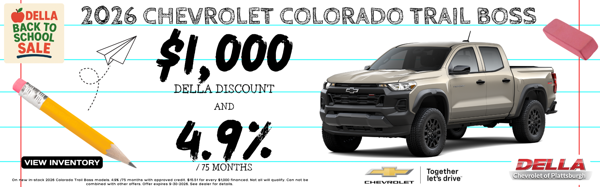 2026 Chevrolet Colorado for sale in Plattsburgh