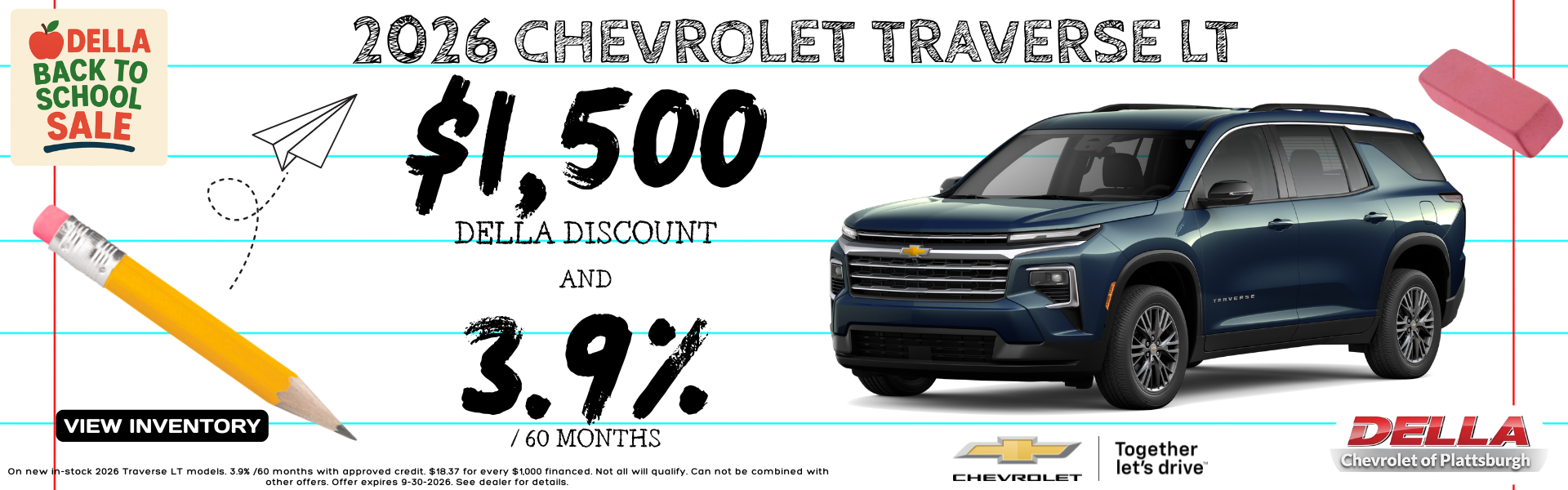 2026 Chevrolet Traverse for sale in Plattsburgh NY